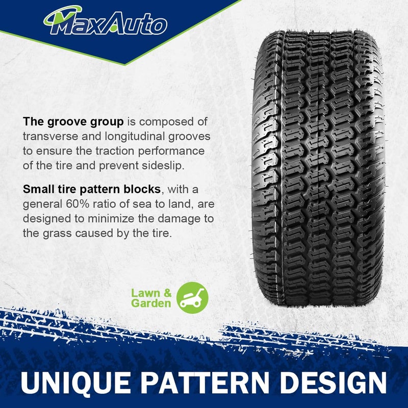 MaxAuto 18X7.50-8 18x7.5x8 Turf Saver Lawn Mower Tire 4PR, Set of 2 - Image 4